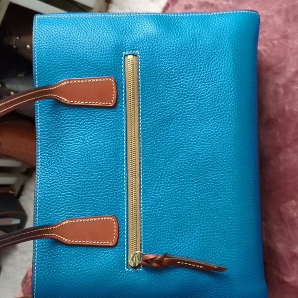 NWTs Dooney And Bourke Pebble Grain Small Ashton Tote On The Color Persian 🔵💙 - Picture 4 of 11